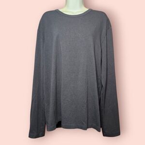 Skims Jersey Lounge Mens Relaxed Long Sleeve T-shirt Grey Comfort Casual Medi